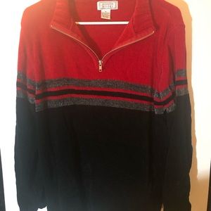 Jennifer Moore Black & Red TurtleNeck Sweater